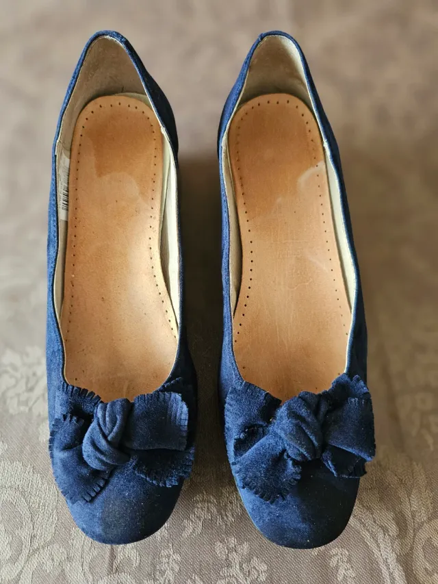 Bailarinas azul marino con lazo