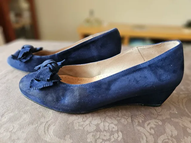 Bailarinas azul marino con lazo