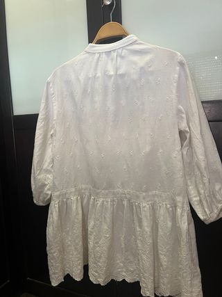 Vestido Zara blanco boho chic