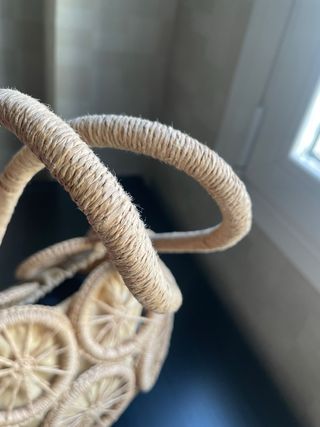 Bolso de rafia redondo