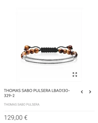Pulsera Thomas Sabo Ojo de Tigre Plata