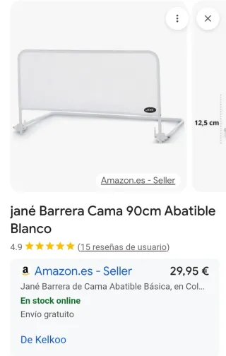 Barrera de Cama Infantil Jane