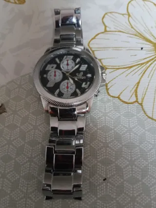 Reloj Orlando Hombre Negro y Plateado