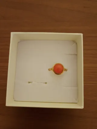 Anello vintage corallo oro 18k