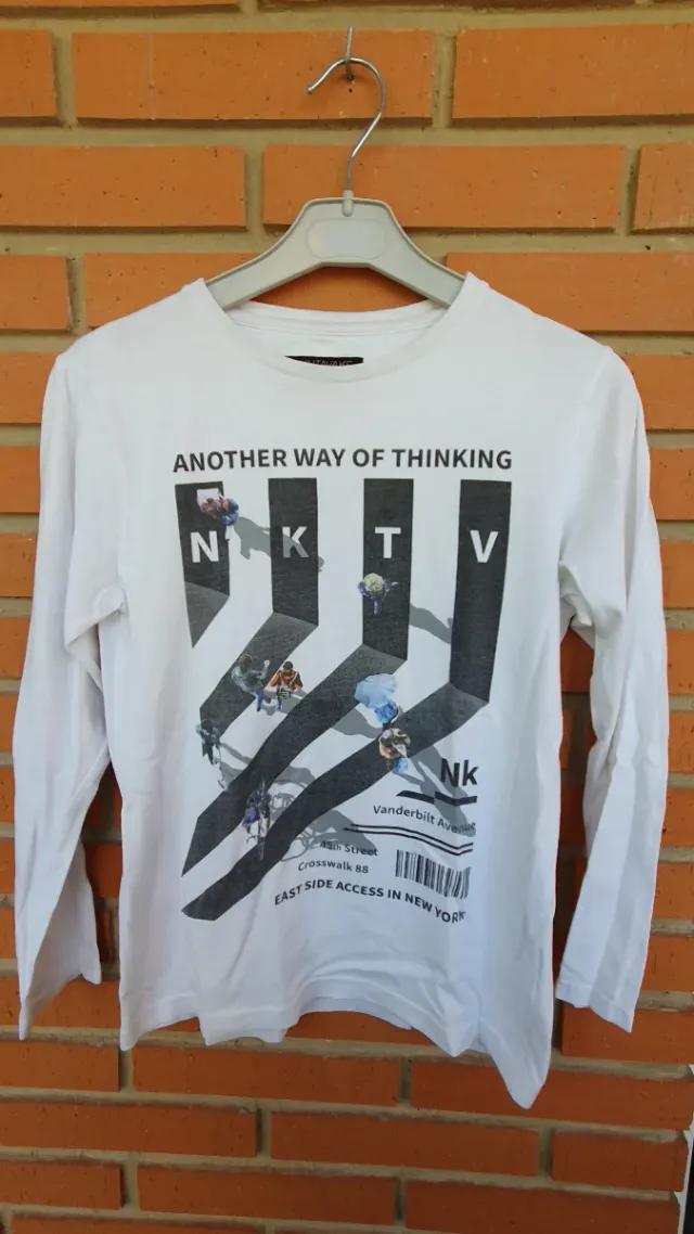 4 Camisetas Manga Larga Talla 12 años