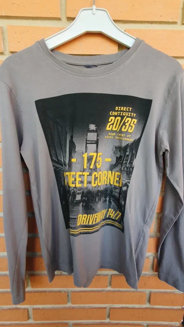 4 Camisetas Manga Larga Talla 12 años