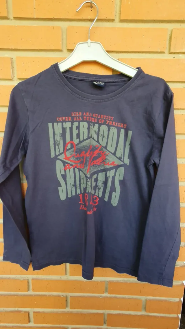 4 Camisetas Manga Larga Talla 12 años