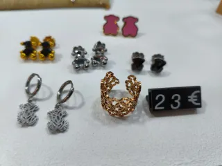 Pendientes Acero Ositos Dorados,plateados o anillo