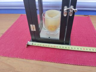 Lanterna o portacandele classico in legno e metallo