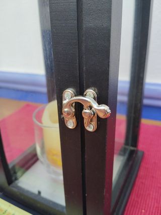 Lanterna o portacandele classico in legno e metallo