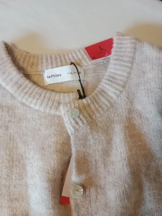 Chaqueta de punto beige mujer