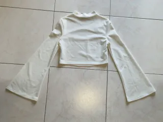 Top Shein a manica lunga cut-out tg S