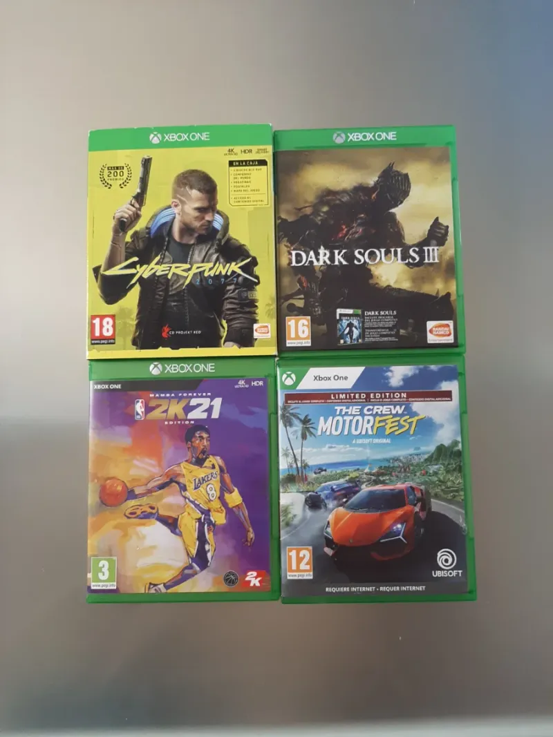 Imagen de 4 Videojuegos Xbox One: Cyberpunk, Dark Souls III,