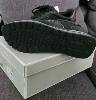 Sneakers Tamaris donna nere e argento