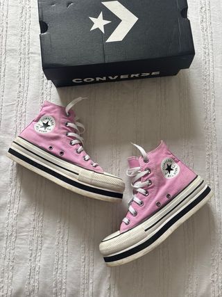 Converse Chuck Taylor All Star rosas plataforma