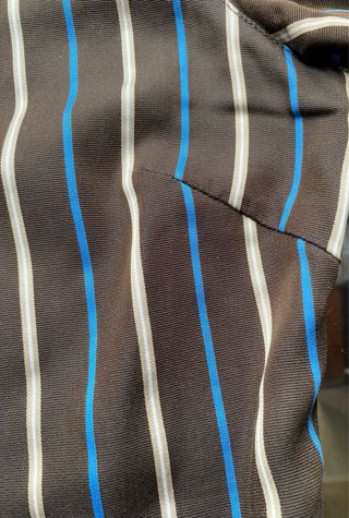 Camisa marrón Burberry con Rayas azules y beige 