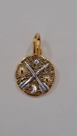 Colgante Medalla Rosa, Flechas, serpiente 