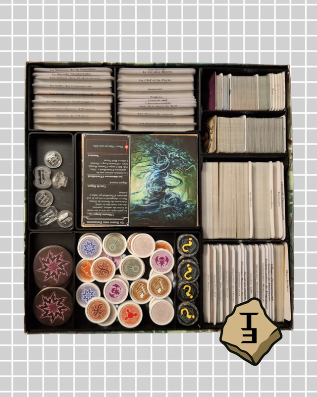 INSERTO para Arkham Horror 3a Ed + Exp. organizado