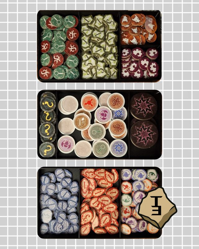 INSERTO para Arkham Horror 3a Ed + Exp. organizado