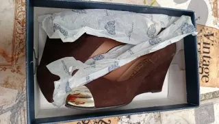 Zapatos Pedro Miralles Marrones con Punta Dorada