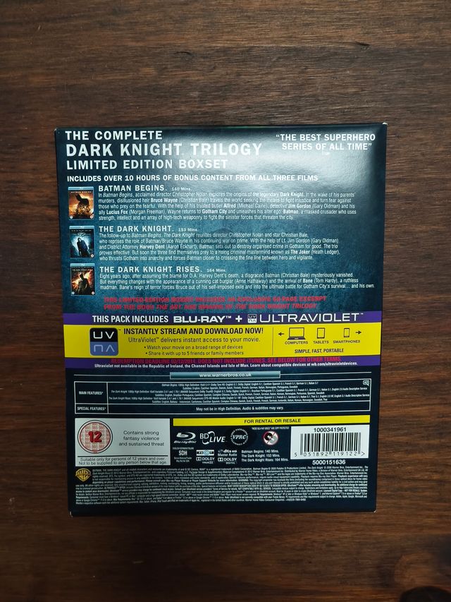 La trilogia di Batman: Il Cavaliere Oscuro Blu-ray