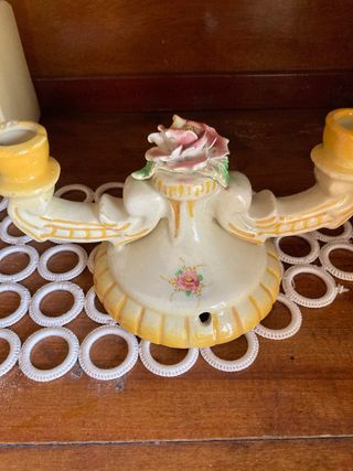 Portacandele in porcellana Manises