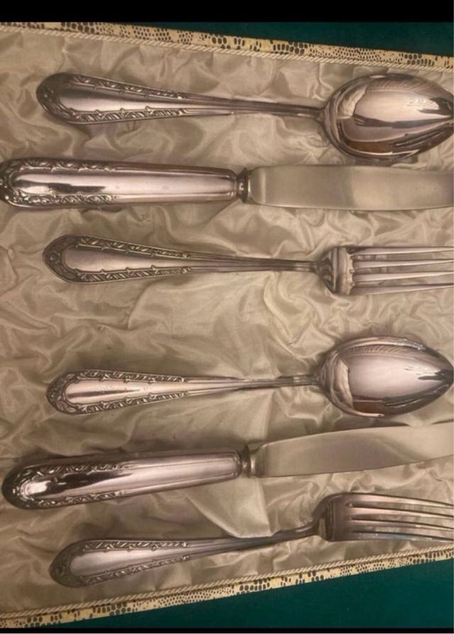 Estuche Cubiertos Alpaca Años 50