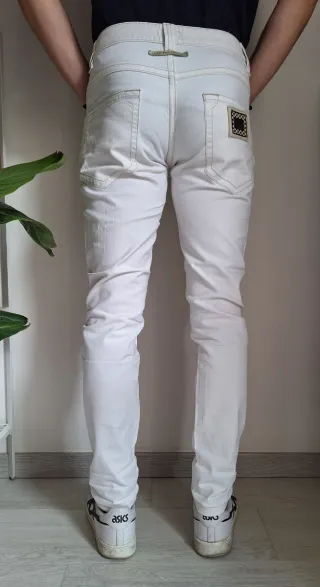 Jean Paul Gaultier Jeans Uomo Tg.44 Bianco