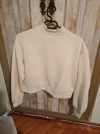 Sudadera beige mujer talla M