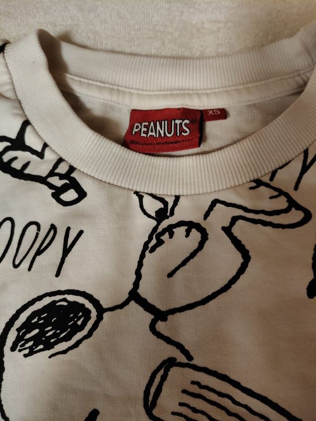 Felpa Snoopy Peanuts bianca XS