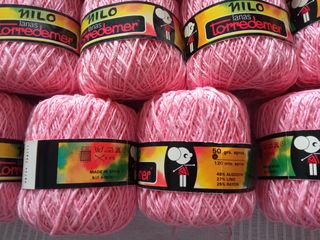 16 Ovillos Lana Hilo Rosa Milo Torredemer