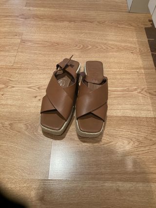 Sandalias Mango Marrones Nuevas