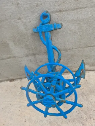 Recogedor Manguera Hierro Fundido Azul