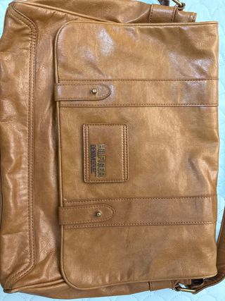 Maletín Bolso Cuero Marrón Tommy Hilfiger
