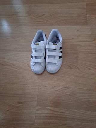 Zapatillas Adidas Superstar Tiras Velcro Niños