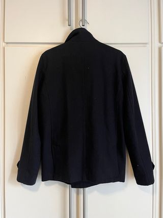 Abrigo Peacoat Lana Negro Hombre
