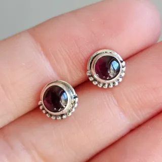 Pendientes Plata 925 Granate