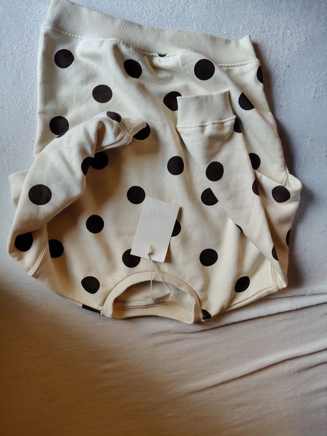 Felpa bambina Zara pois neri nuova