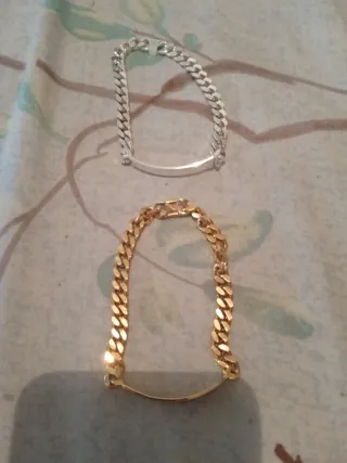 Esclavas bañadas oro y plata 12€ cada una