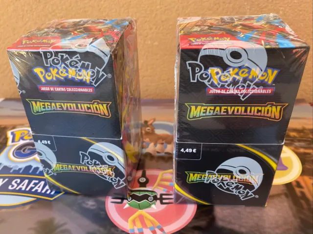 2xCajas Originales 18 Sobres Pokémon Megadvolución