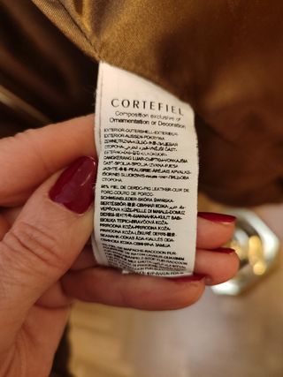 Abrigo de piel natural mujer Cortefiel