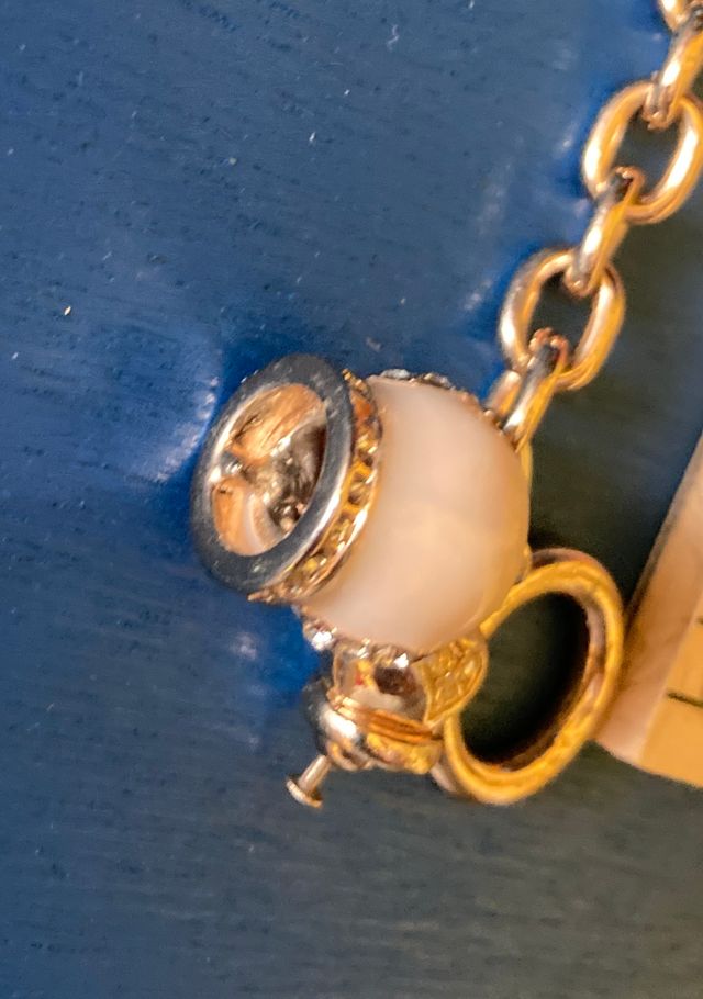 Braccialetto campanella oro e strass