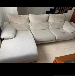 Sofá Chaiselongue Beige/Gris