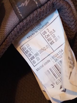 Botas montaña niño Quechua Talla 33