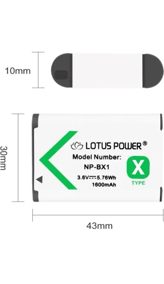 Batería LOTUS POWER NP-BX1 1600mAh