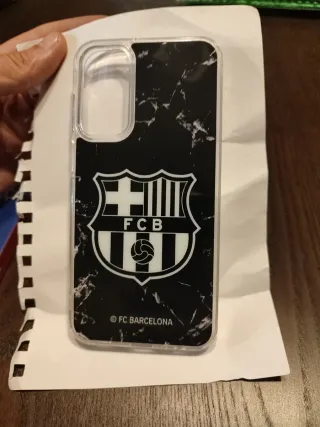 Funda Samsung A15 FC Barcelona Negra efecto marmol