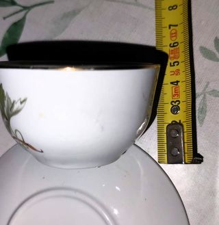 3 Tazas y 2 Platos Princess China Antiguos