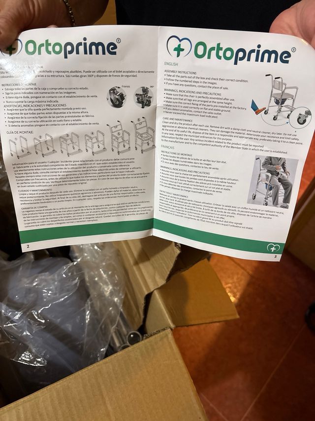 Silla de ducha/WC con ruedas