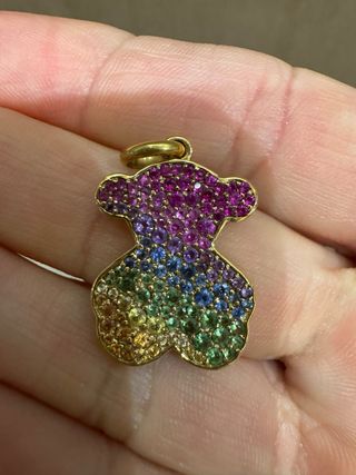 Colgante Oso Tous Multicolor oro