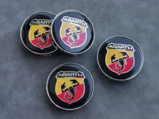 Abarth 4 Tapabujes 60mm Centro de Ruedas Llantas 